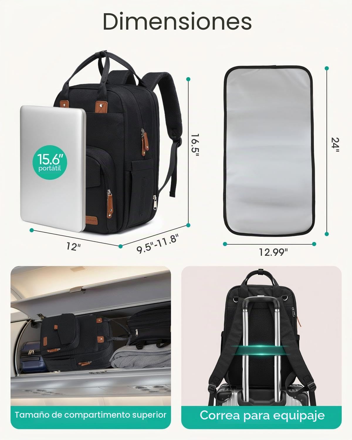 Qualyphant Mochila de pañales extragrande para 2 niños expandible 2...
