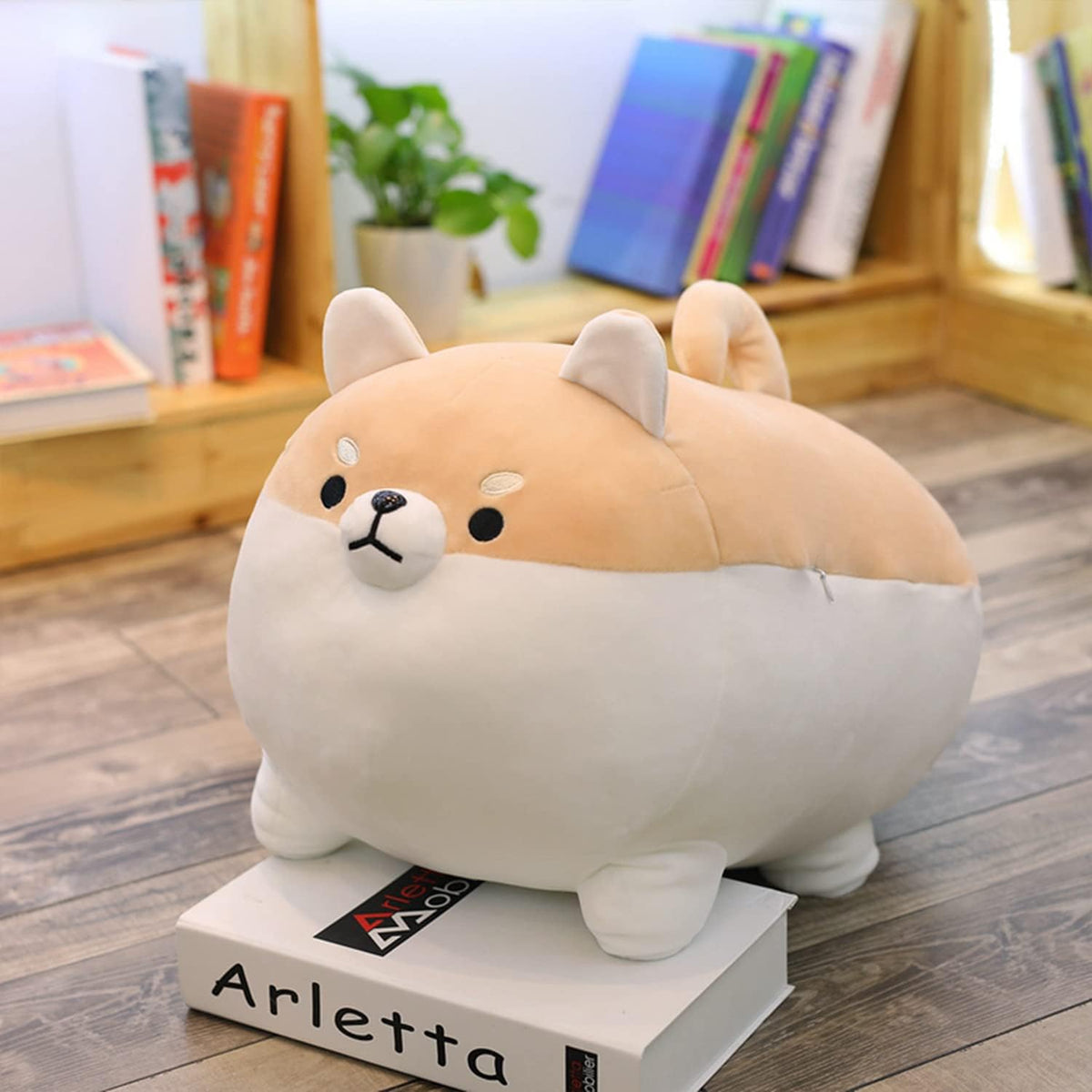 FLORVIV Almohada de peluche de perro gordo de 19.6", Shiba Inu,...