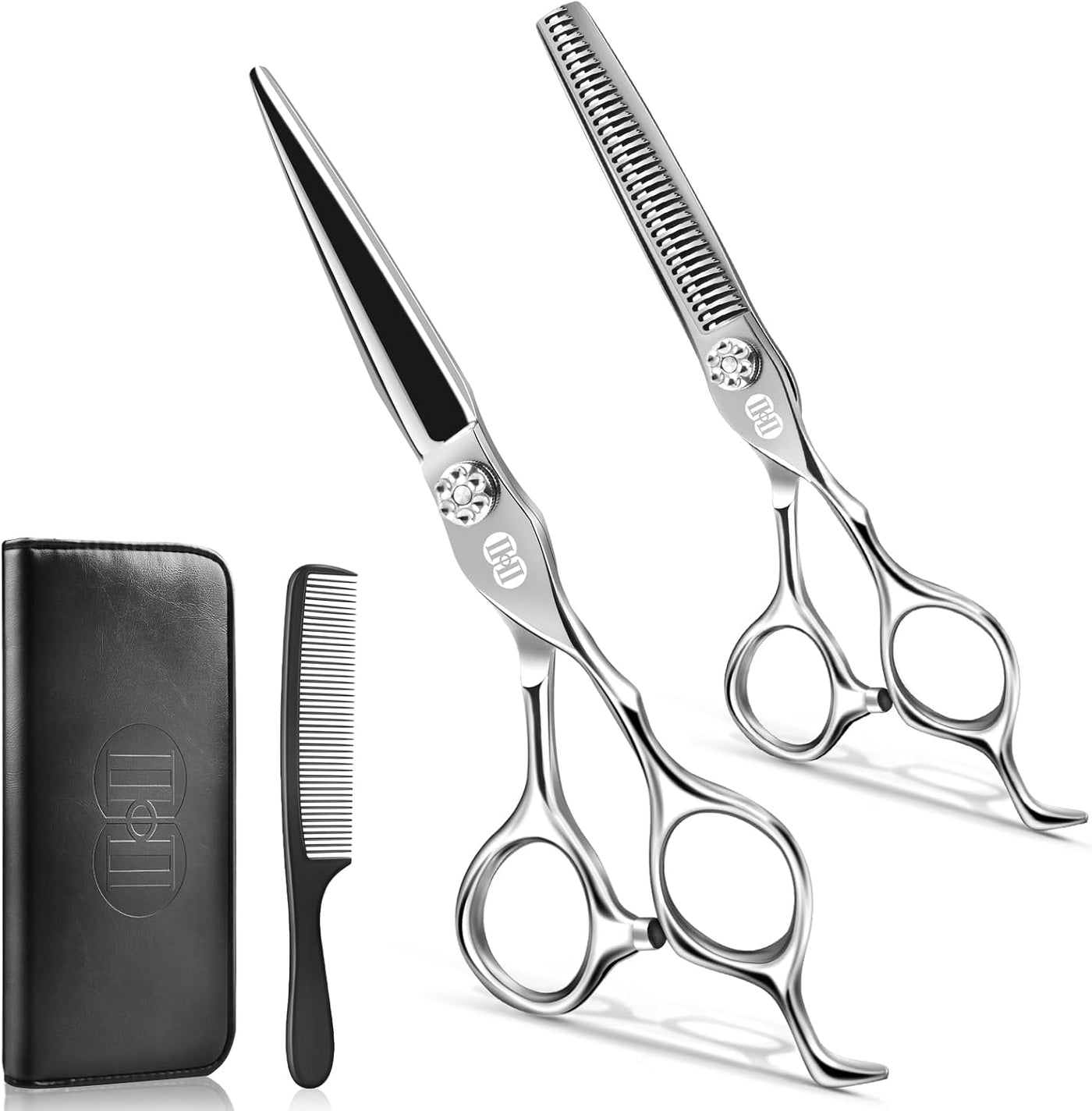 CIICII Kit profesional de tijeras de corte de cabello, 440C 7 \u203...