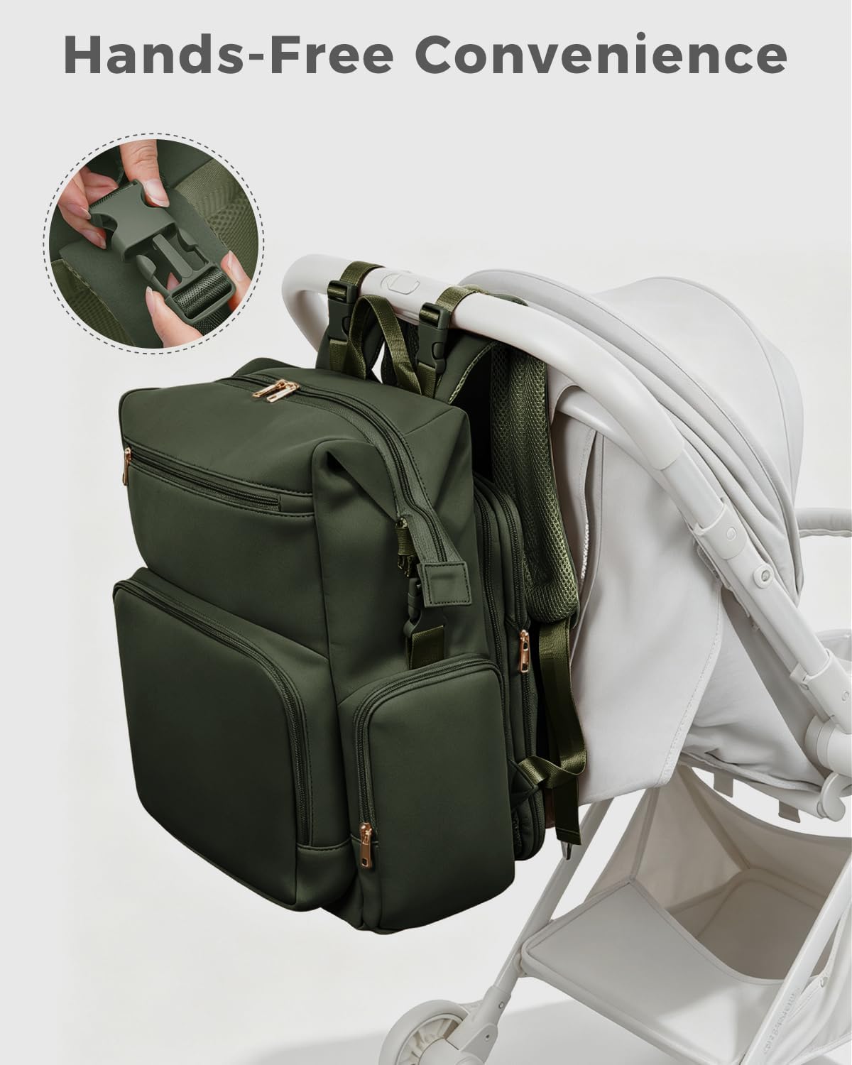 CEI-CEI Bolsas de pañales de neopreno con cambiador, bolsillos aisl...