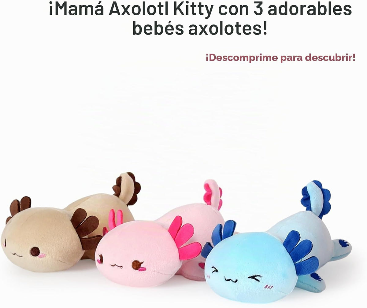 Onsoyours Animal de Peluche de Axolotl Mamá de 50 cm con 3 Peluches...