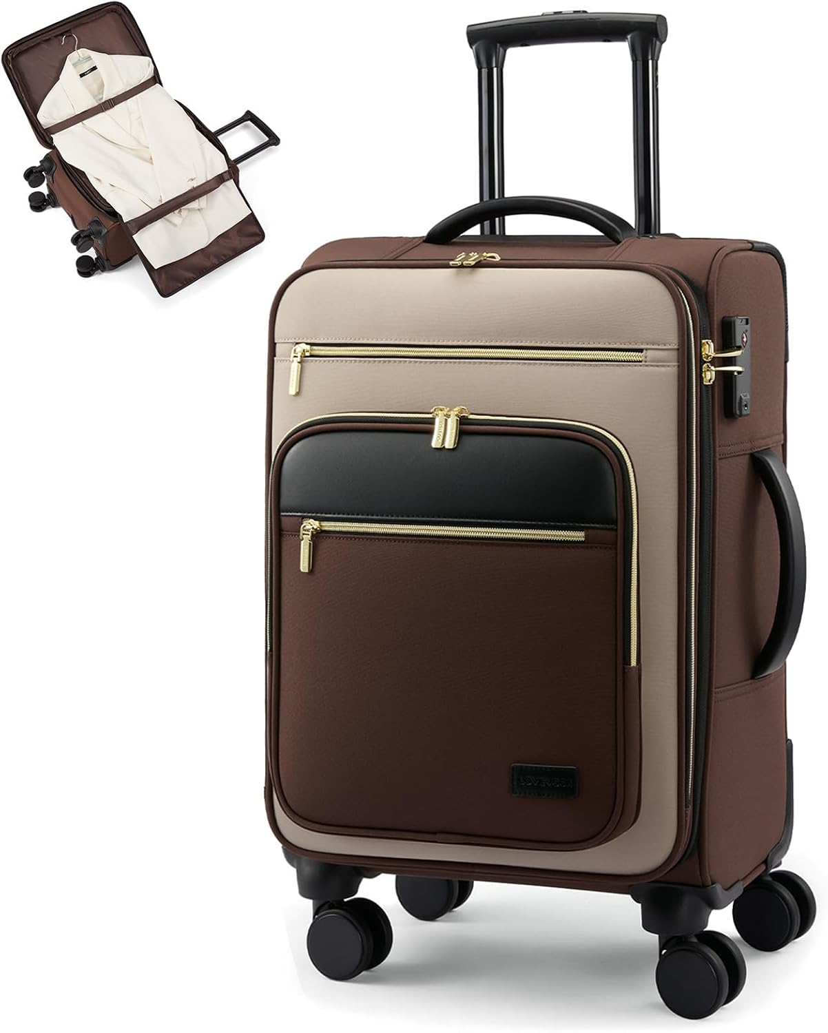 LOVEVOOK Maleta de mano de 22 x 14 x 9 aprobada por aerolínea, equi...