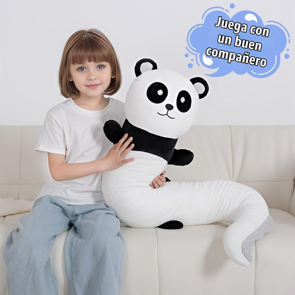 Tianmihou - Muñeca de peluche gigante de panda de 48 pulgadas, gran...