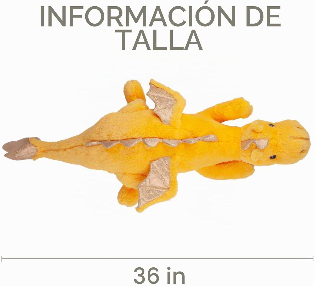 ARELUX - Gran juguete de peluche de dragón de 36 pulgadas, lindos a...