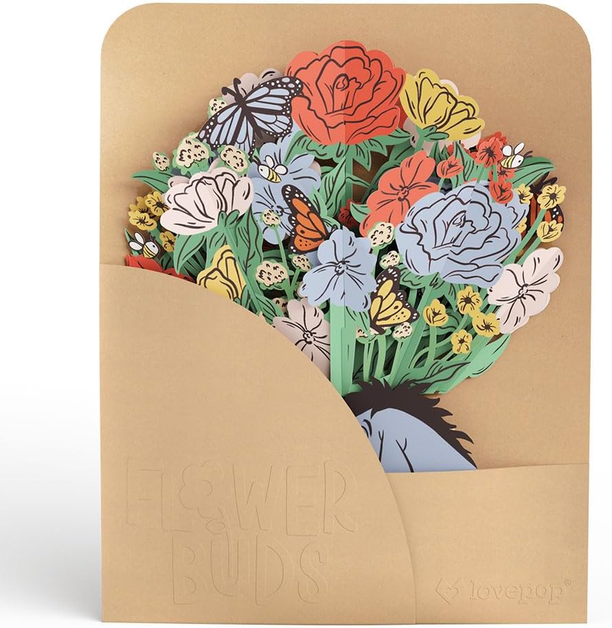 Lovepop Disney Eeyore - Ramo de flores de papel emergente, cumpleañ...
