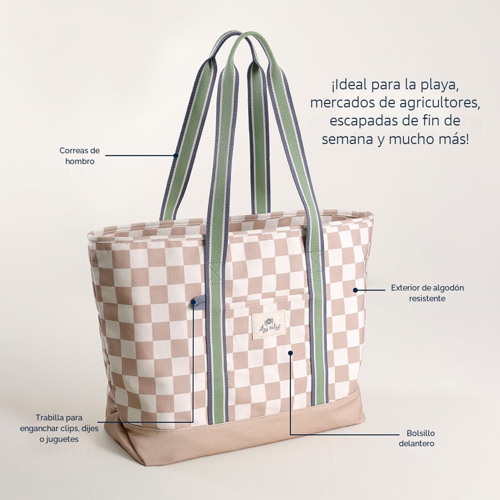 Itzy Ritzy Bolsa de lona Mome con cierre de cremallera y 4 bolsillo...