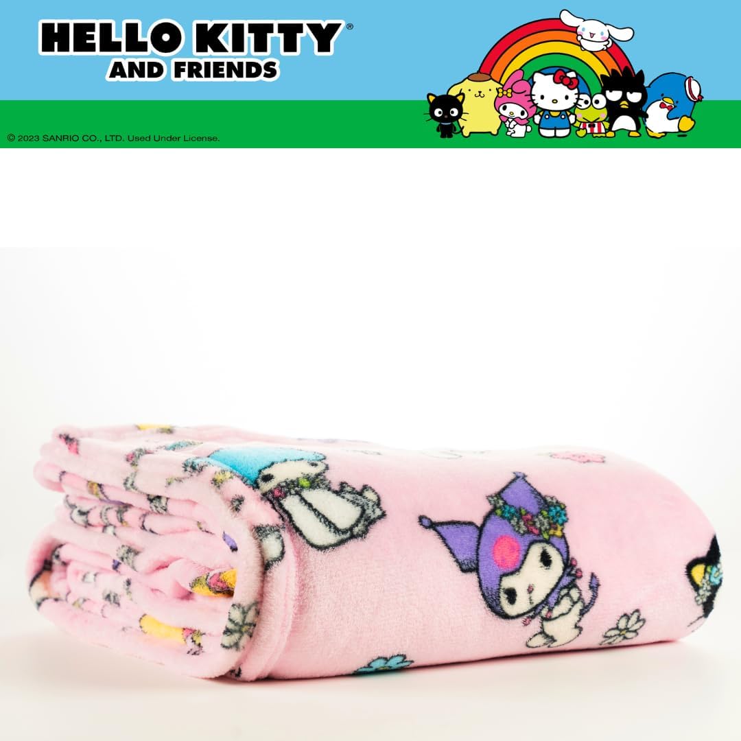 Sanrio - Manta acogedora de Hello Kitty & Friends de 62 x 90 pu...