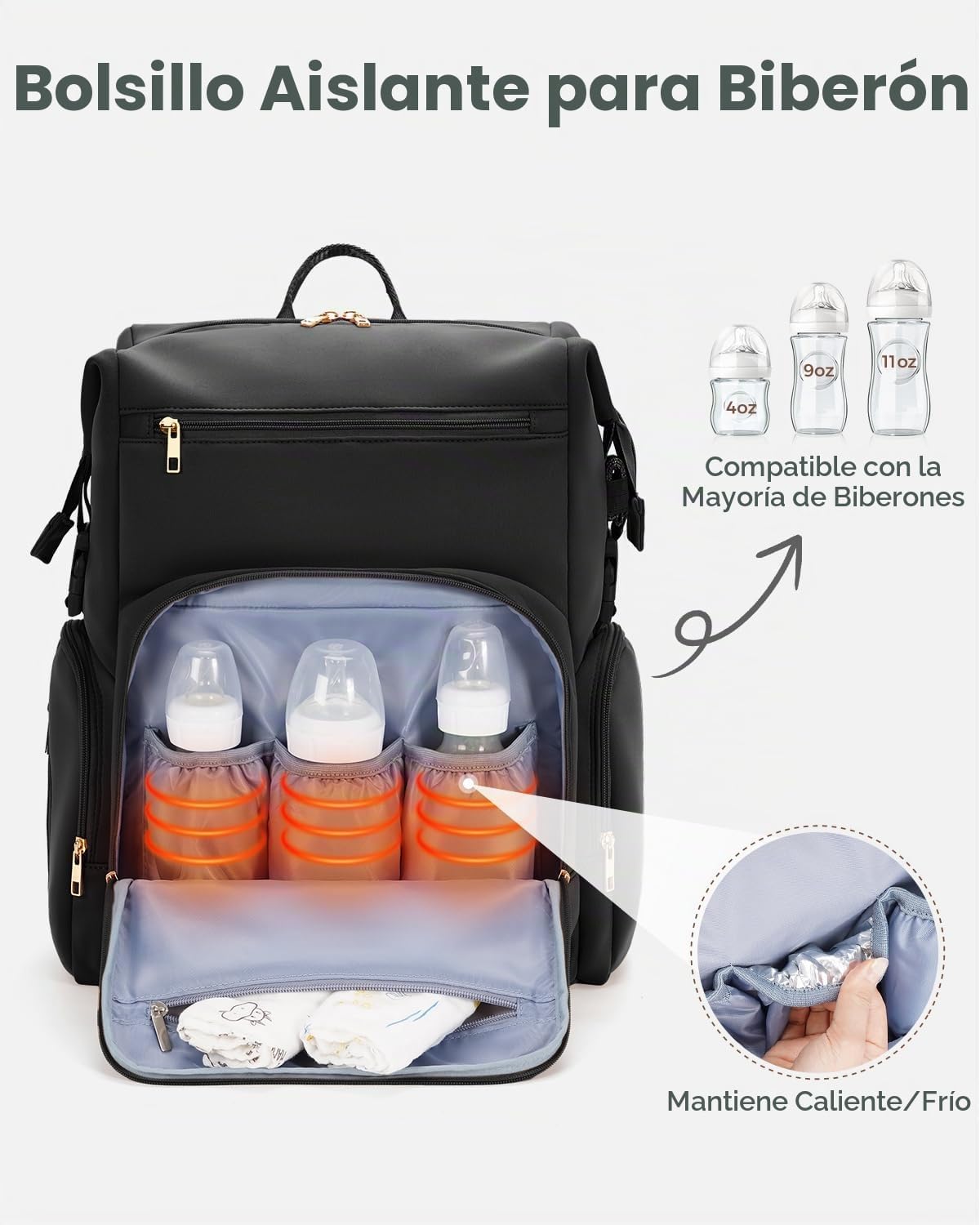 CEI-CEI Mochila de neopreno para pañales con estación Chaning, bols...