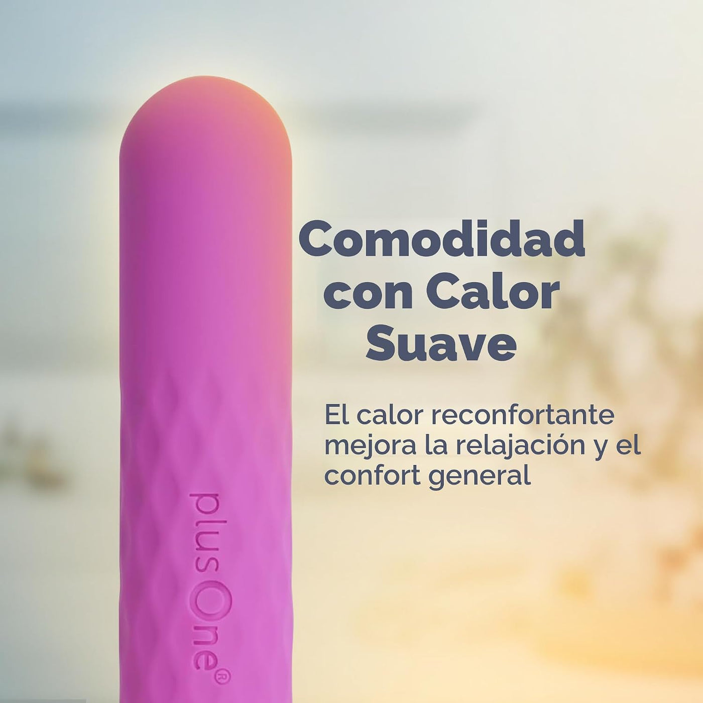 plusOne Super Bullet Massager - Resistente al agua, silicona, funci...