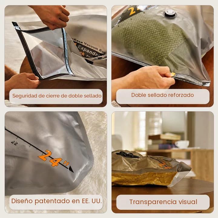 Juego de bolsas de almacenamiento de viaje con bomba inalámbrica re...