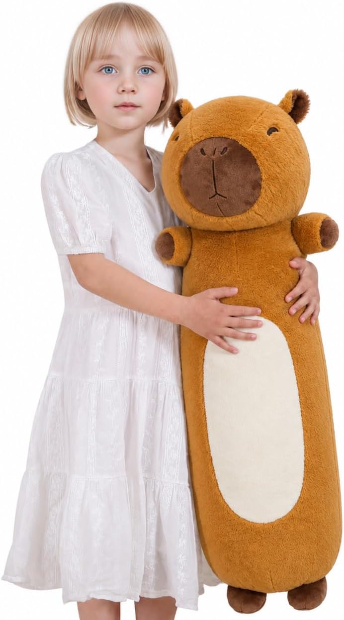 Tianmihou Peluche Capybara de 36 pulgadas, grande, suave, realista,...