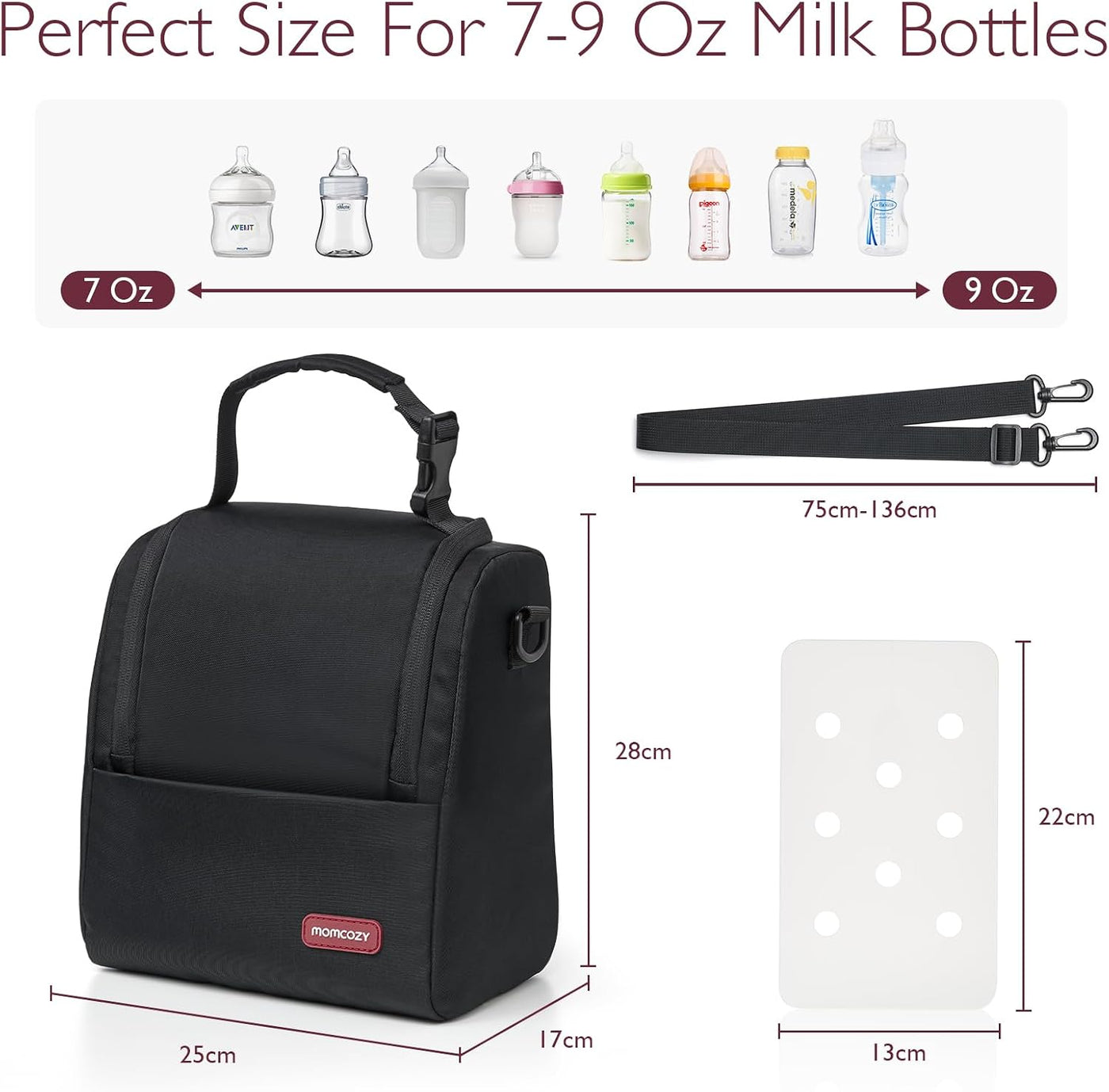 Momcozy Bolsa enfriadora de leche materna con correa, bolsa aislada...