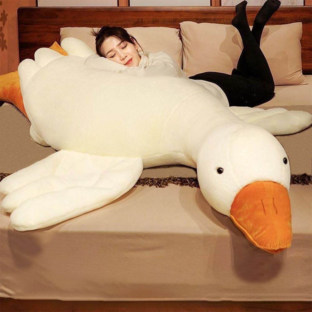 Srutirbo Almohada gigante de felpa de ganso blanco de 35 pulgadas,...
