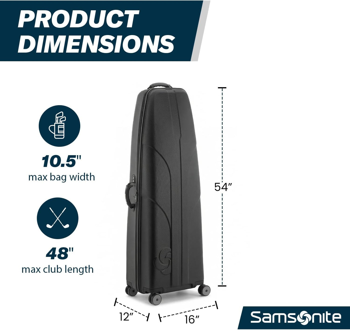 Samsonite Tour Deluxe - Funda rígida para golf, bolsa de viaje de g...