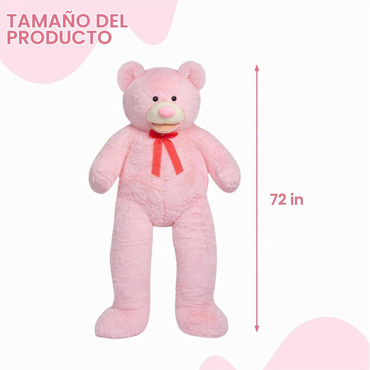 HollyHOME Oso de peluche gigante de 6 pies con patas bordadas, rega...