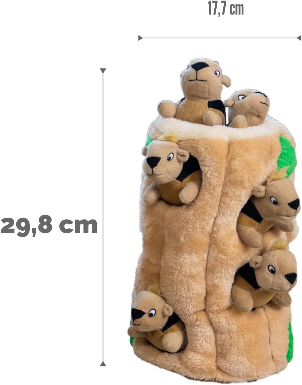Outward Hound Hide A Squirrel - Rompecabezas de peluche para perro,...