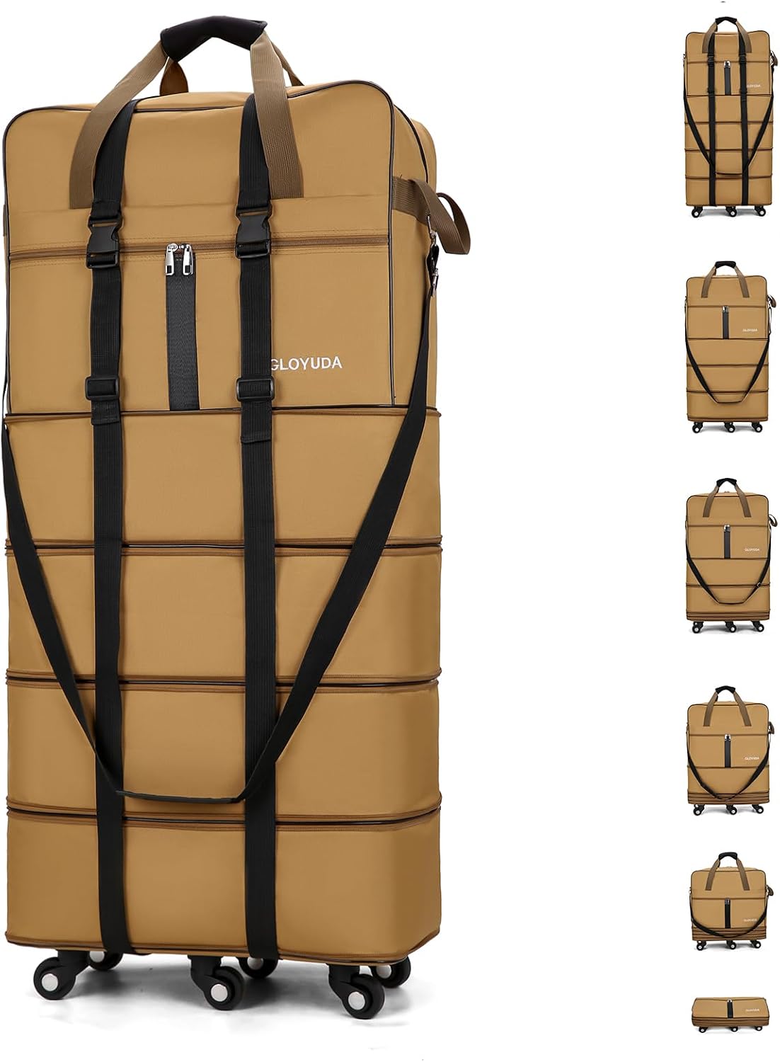 Gloyuda Maletas extra grandes de 43.8 pulgadas con ruedas, bolsa de...