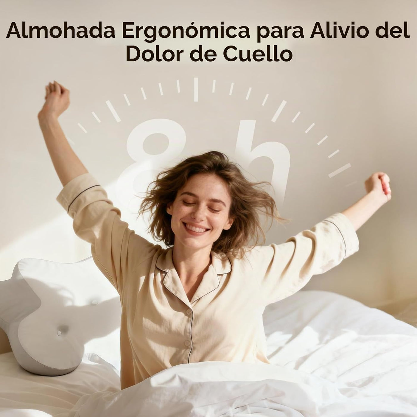 Almohada cervical para cuello y hombro, almohadas ergonómicas de es...