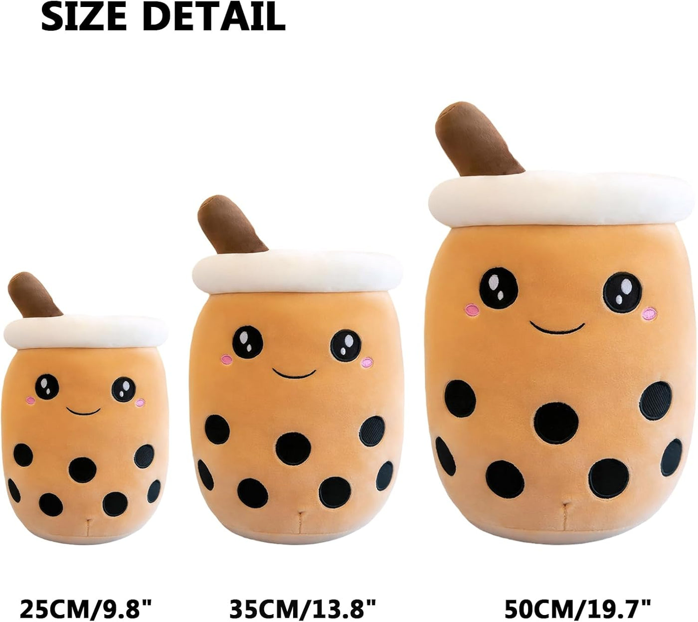 VSFNDB Boba de peluche de peluche con burbujas de té de peluche, ju...