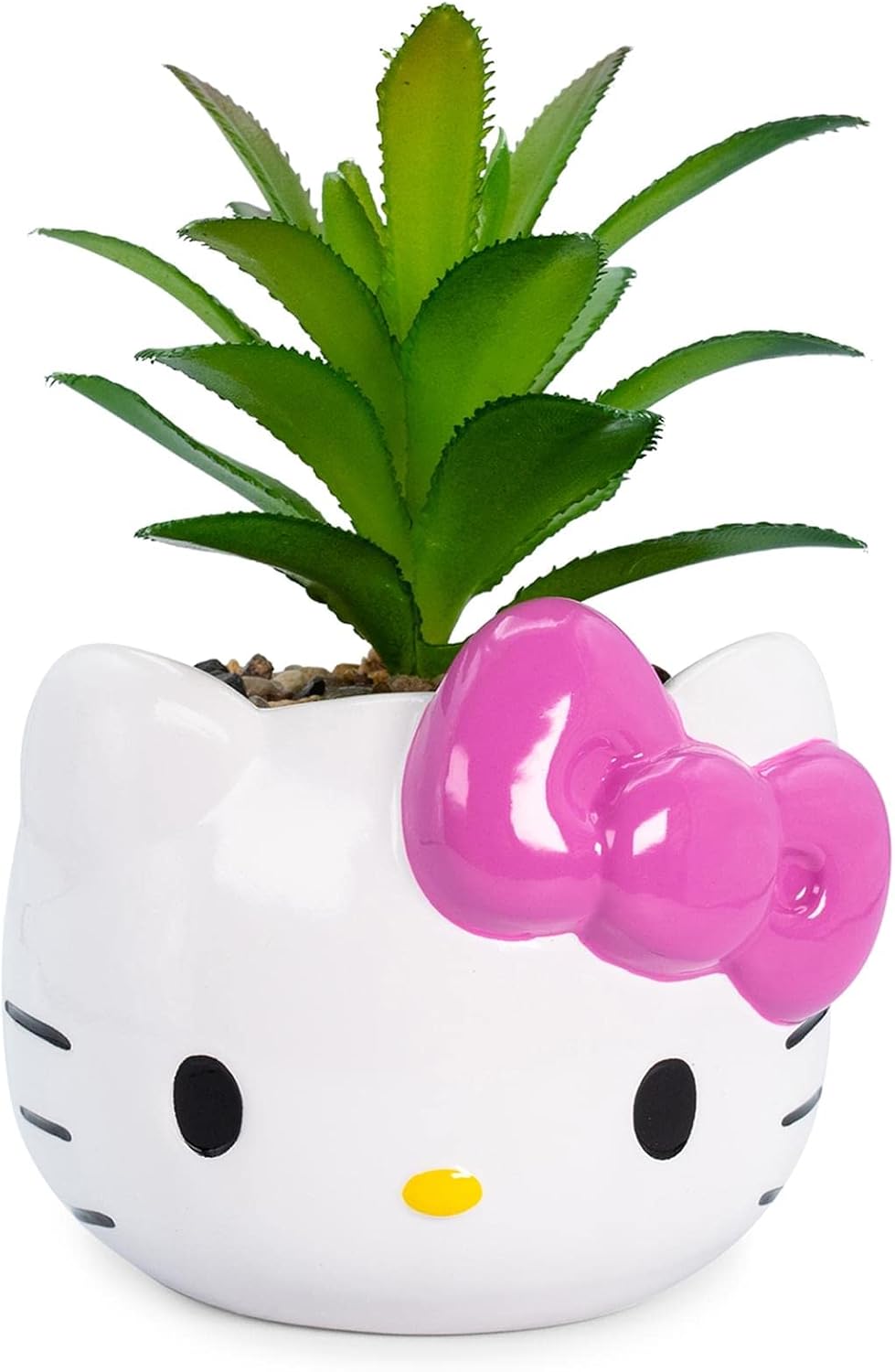 Silver Buffalo Sanrio Hello Kitty Face - Mini maceta de cerámica de...