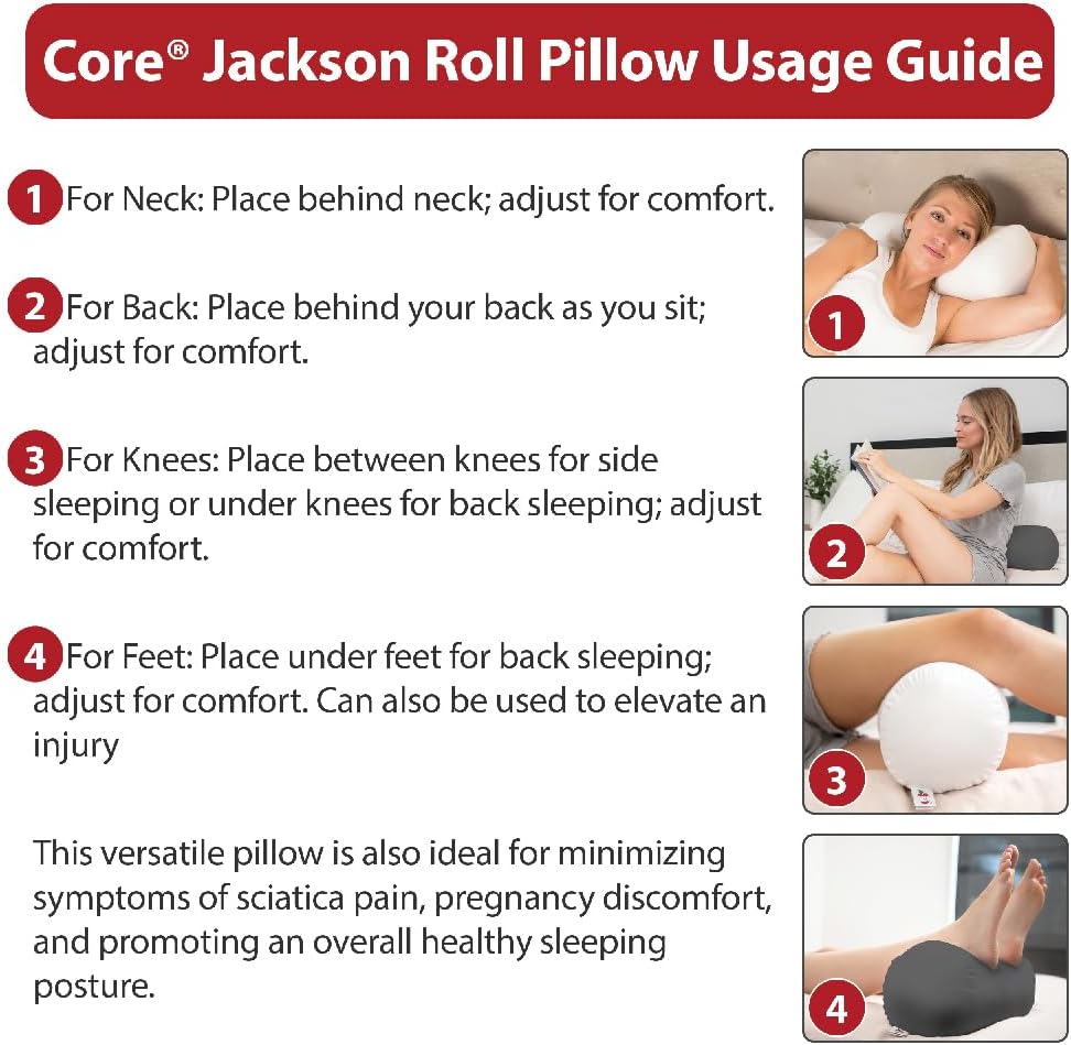 Almohada de refuerzo ortopédica enrollable Jackson de Core Products...
