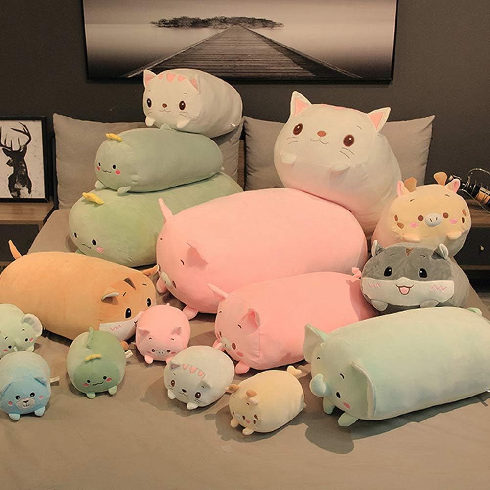 Jensquaify Almohada de peluche de dinosaurio para abrazar, juguetes...