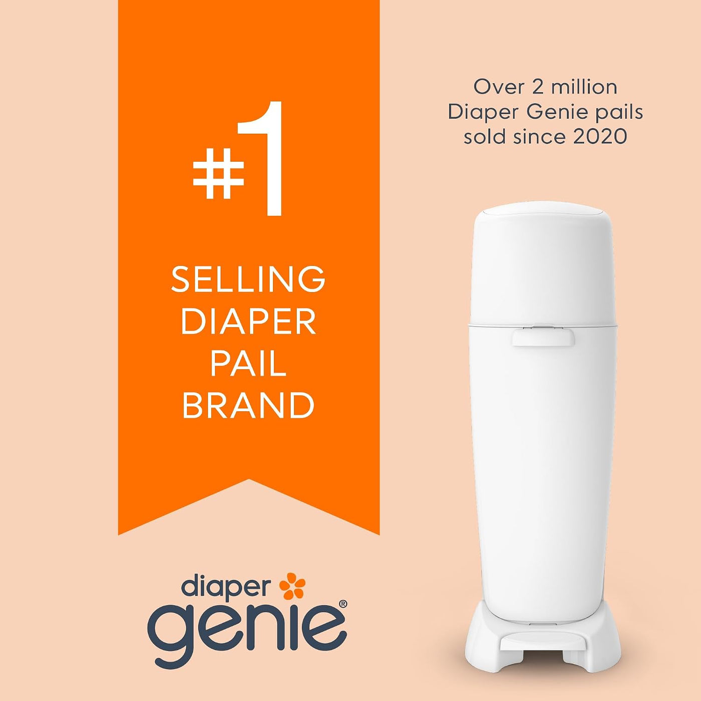 Recargas de bolsas Diaper Genie 270 (Paquete de 8) Aroma a ropa lim...