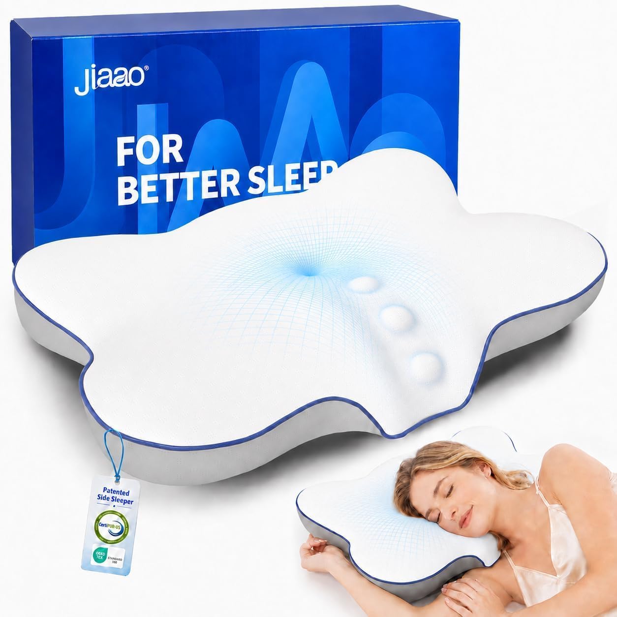 Almohada cervical ultra refrescante para aliviar el dolor de cuello...