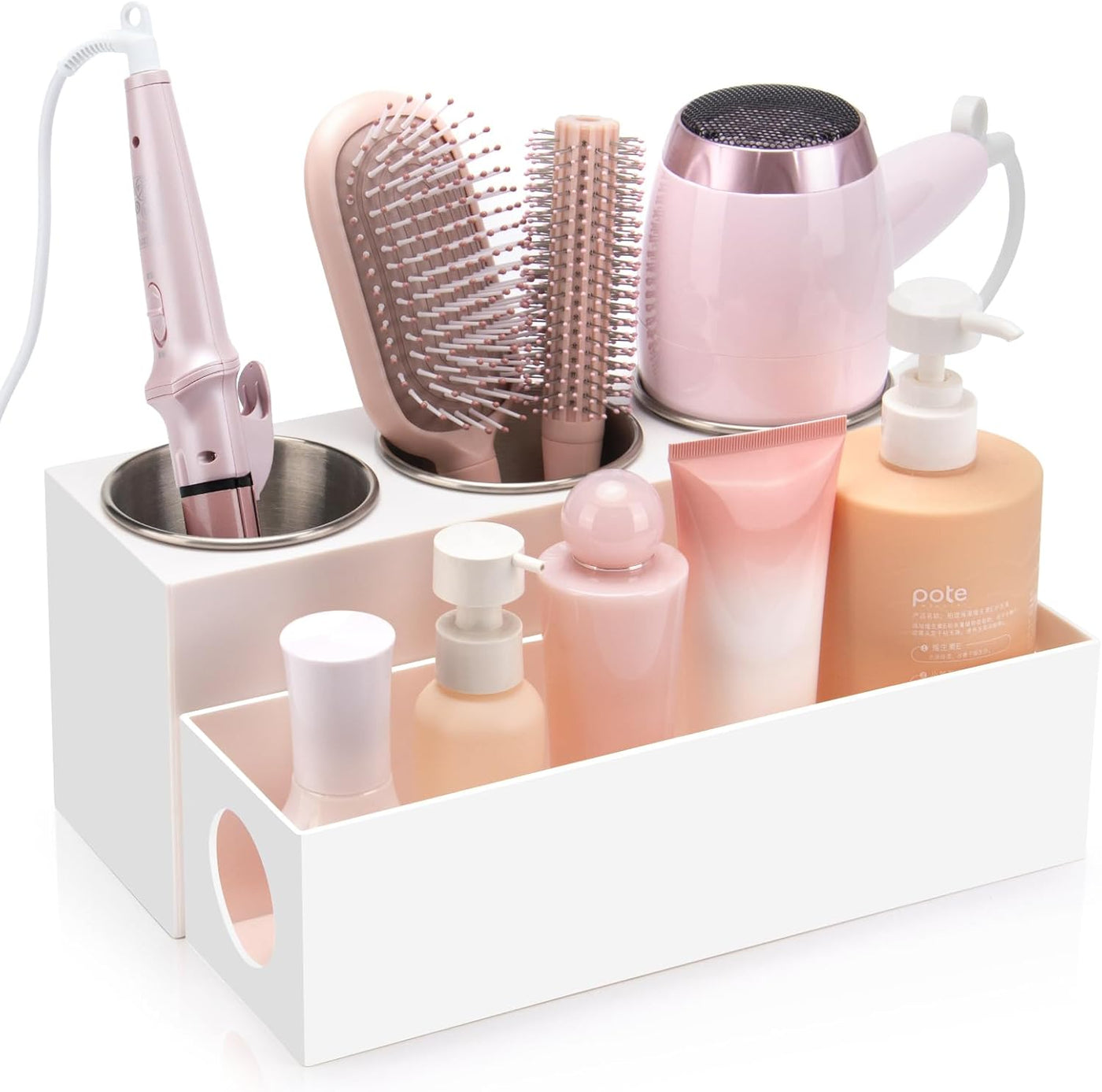 GFWARE Organizador de herramientas para el cabello con 3 tazas de a...