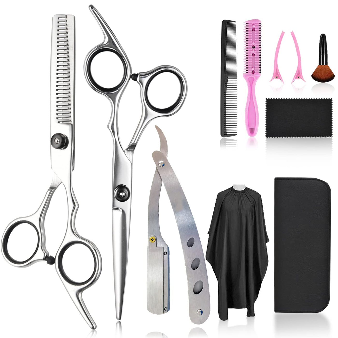 Fcysy Herramientas profesionales de corte de cabello de 11 piezas -...