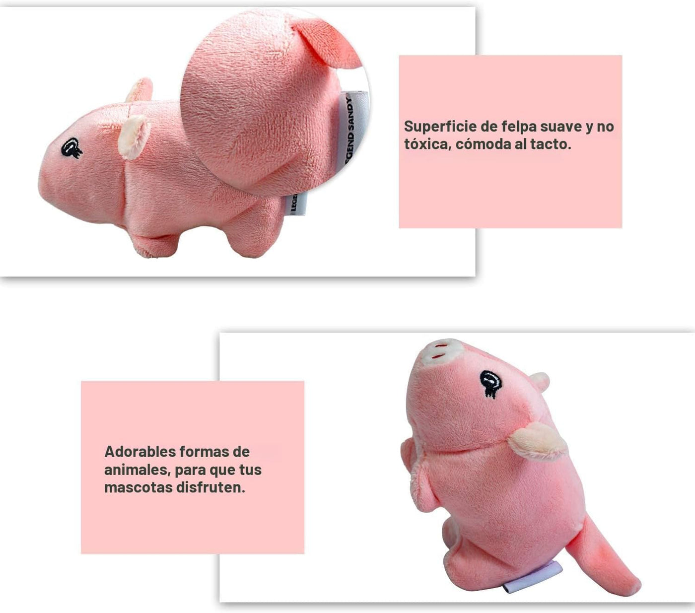 LEGEND SANDY Paquete de juguetes de peluche chirriantes para cachor...