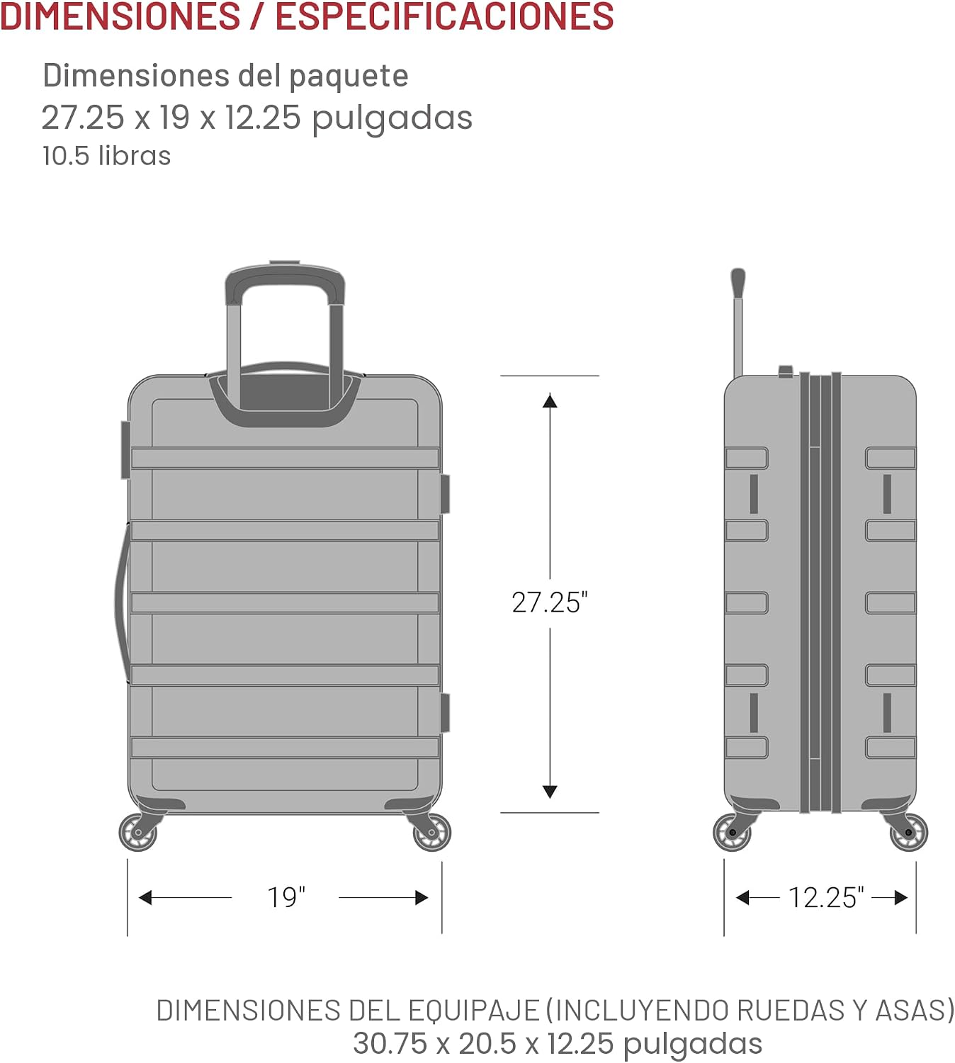 SwissGear 7366, Negro, Grande, a cuadros, de 27 pulg