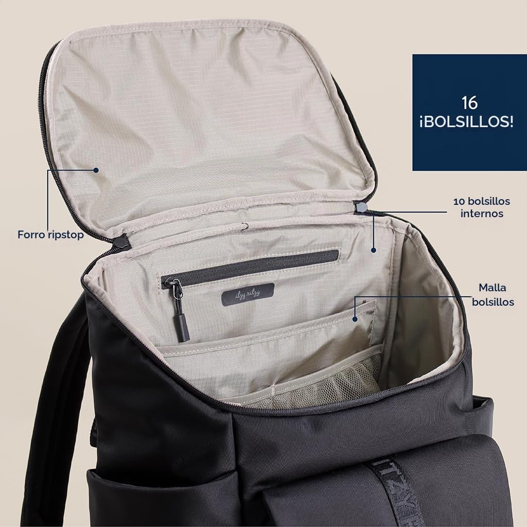 Mochila de cubo Itzy Ritzy Belong (Negro) | Cuenta con bolsillos ai...