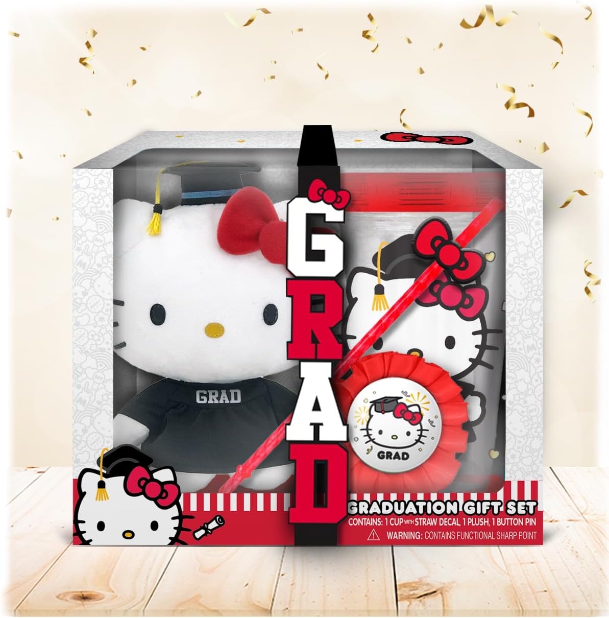 Juego de regalo de graduación de Hello Kitty, con traje de Hello Ki...