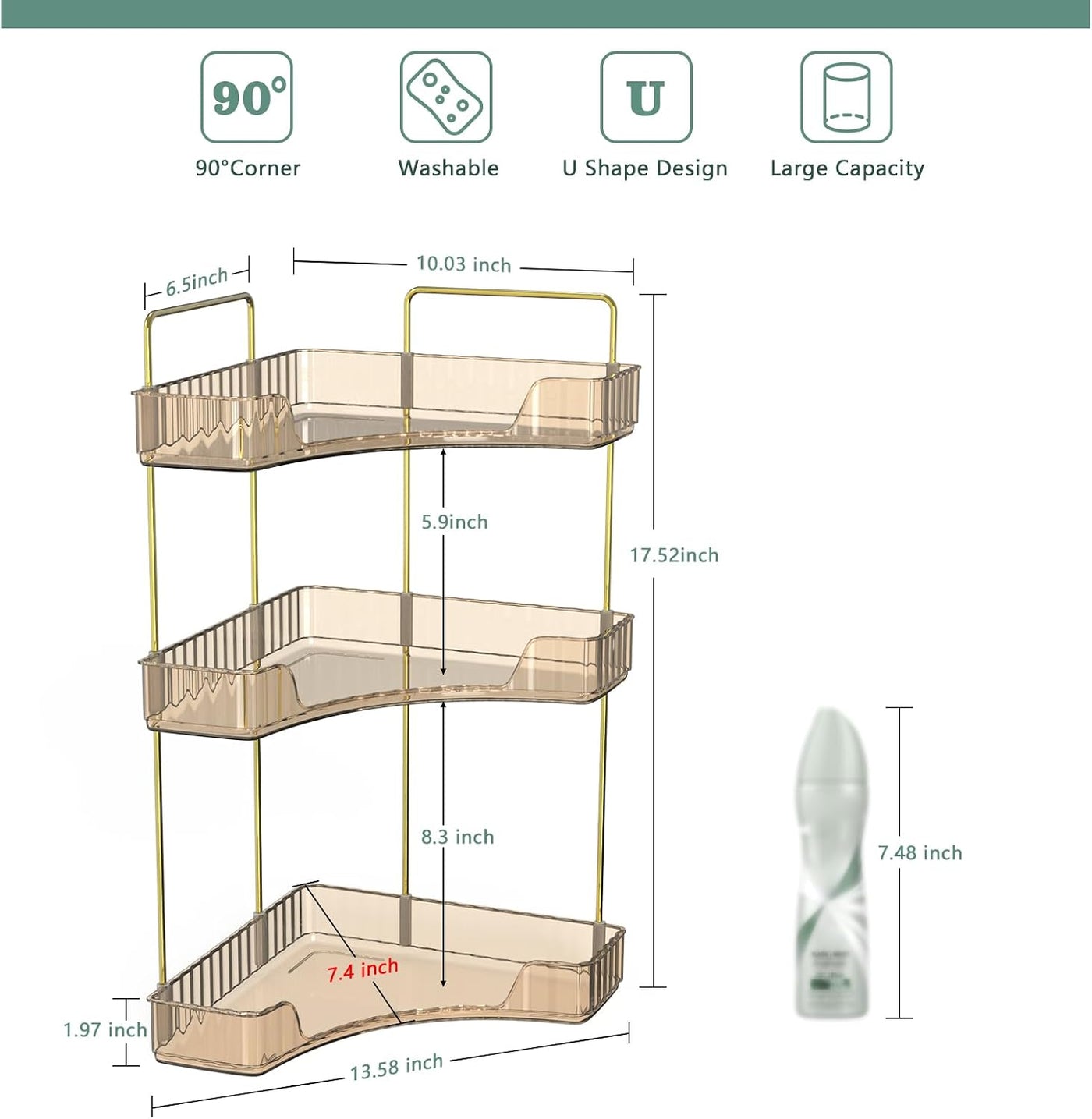 Webetop Organizador de Encimera para Baño, Organizador Esquinero de...