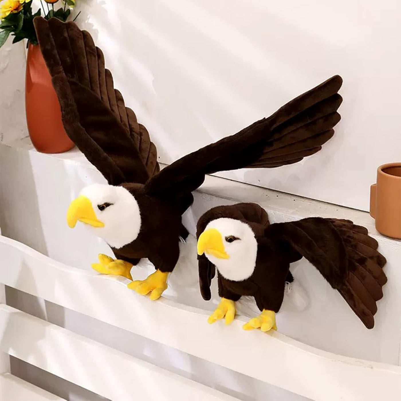 ZWLCWYBDBD Adorable peluche de águila calva, animal de peluche de 2...