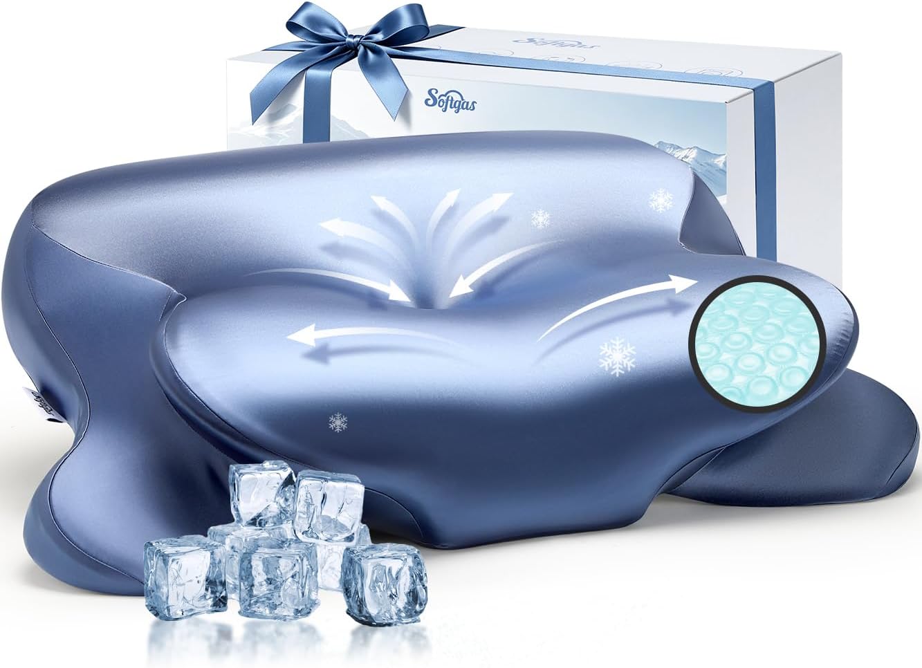 Almohada de espuma viscoelástica de gel de enfriamiento 2026, almoh...