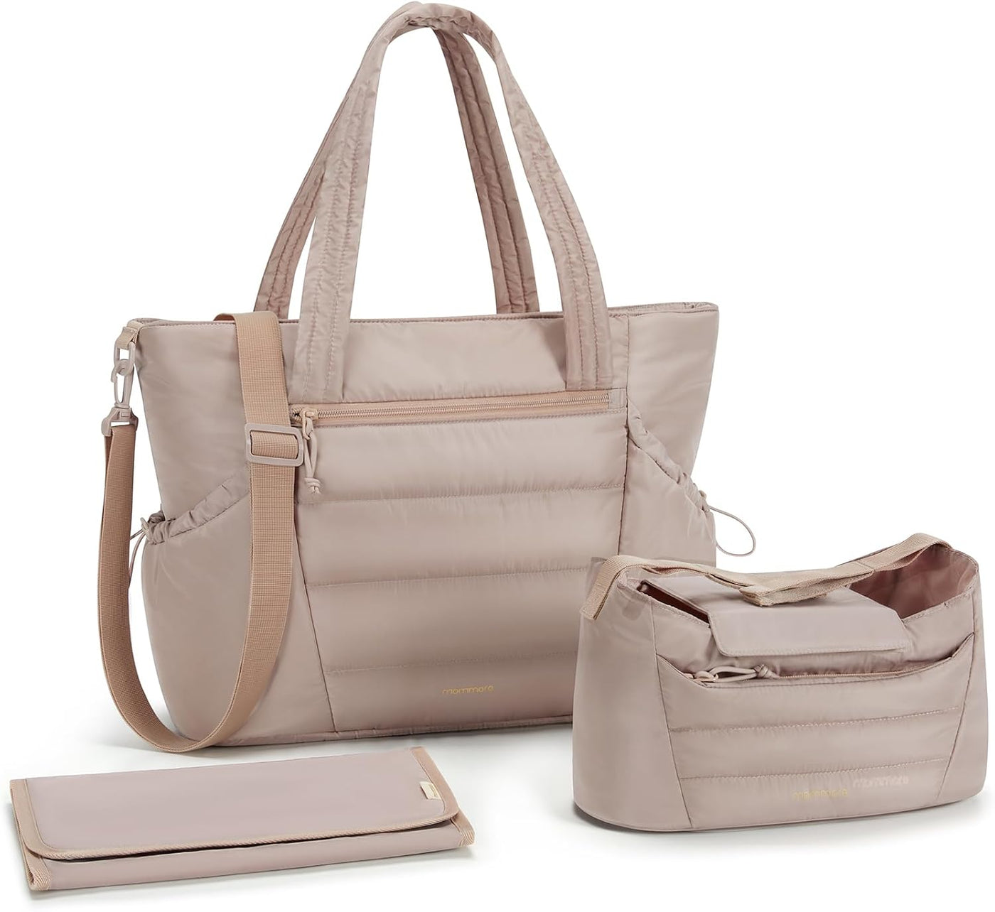 Mommore Bolso de pañales estilo tote con organizador de cochecito,...