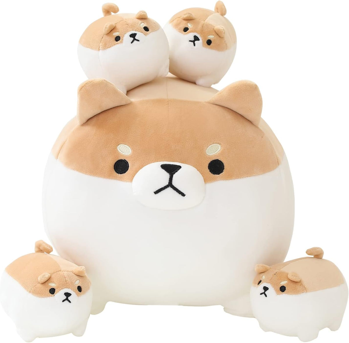 SQEQE Juguete de peluche Shiba Inu con 4 peluches de Shiba Inu en s...