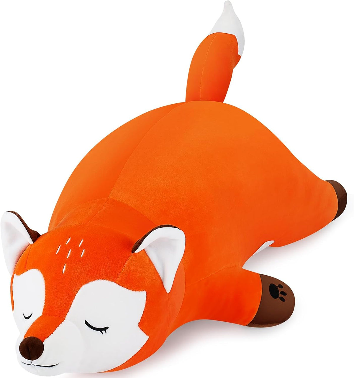 Peluche de zorro gigante de 30 pulgadas, almohada de felpa de zorro...
