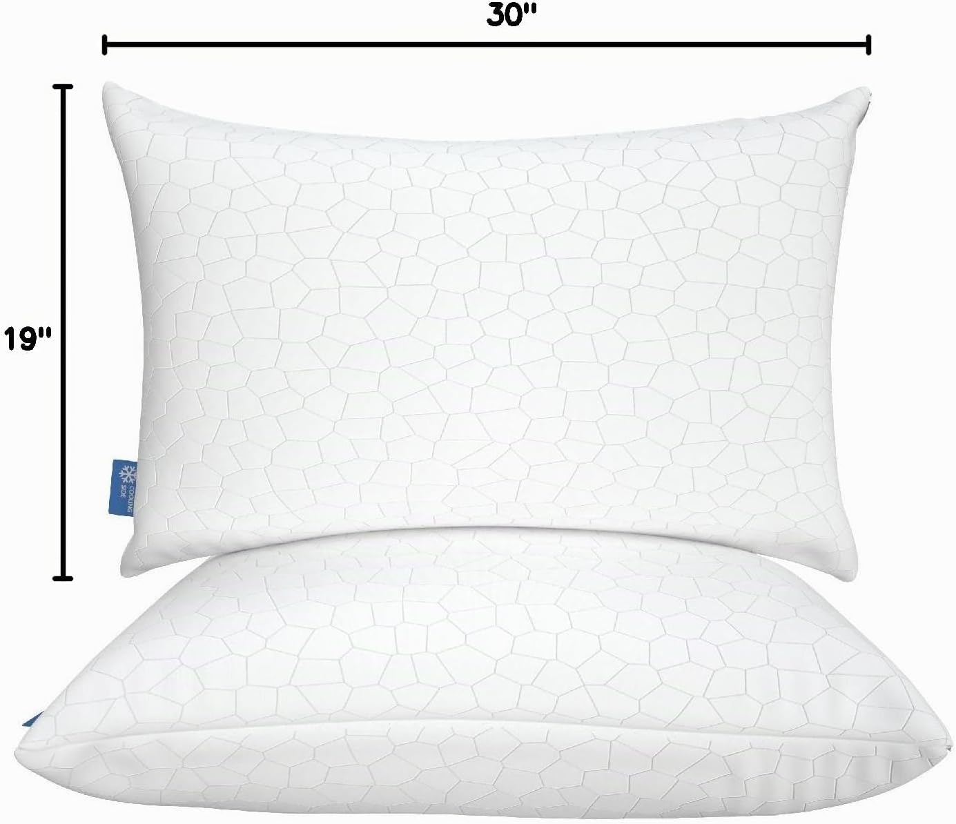 Paquete de 2 almohadas hipoalergénicas firmes y regulables de espum...