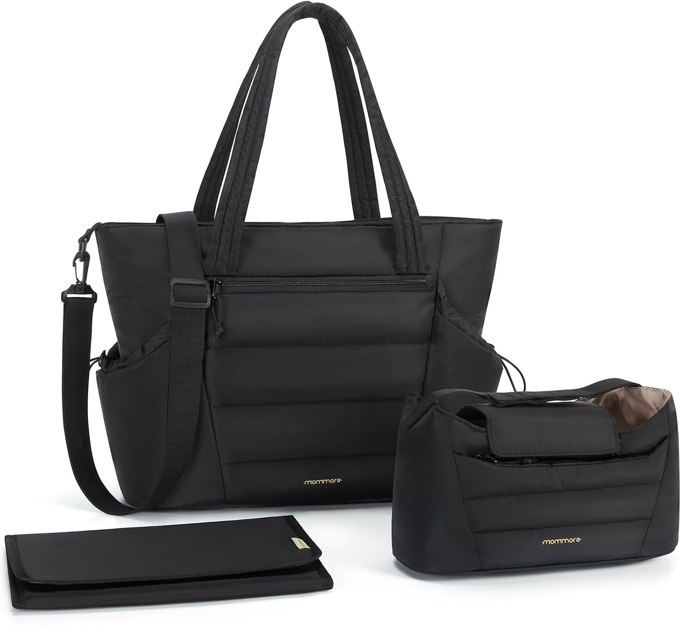 Mommore Bolso de pañales estilo tote con organizador de cochecito,...