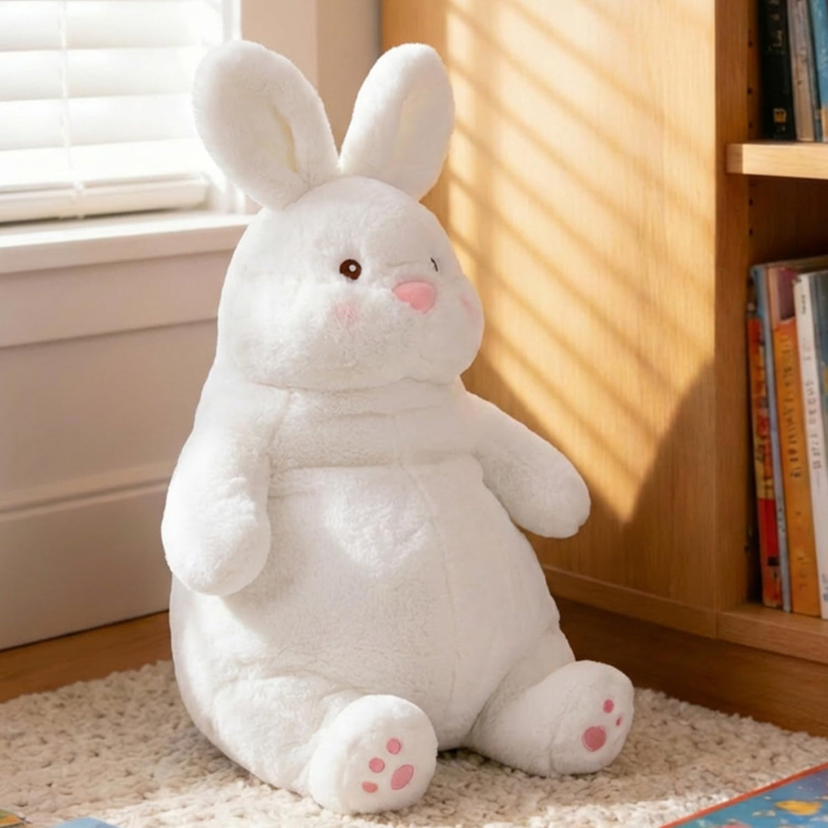 ARELUX Almohada de felpa gigante de conejo de 22 pulgadas, gran ani...