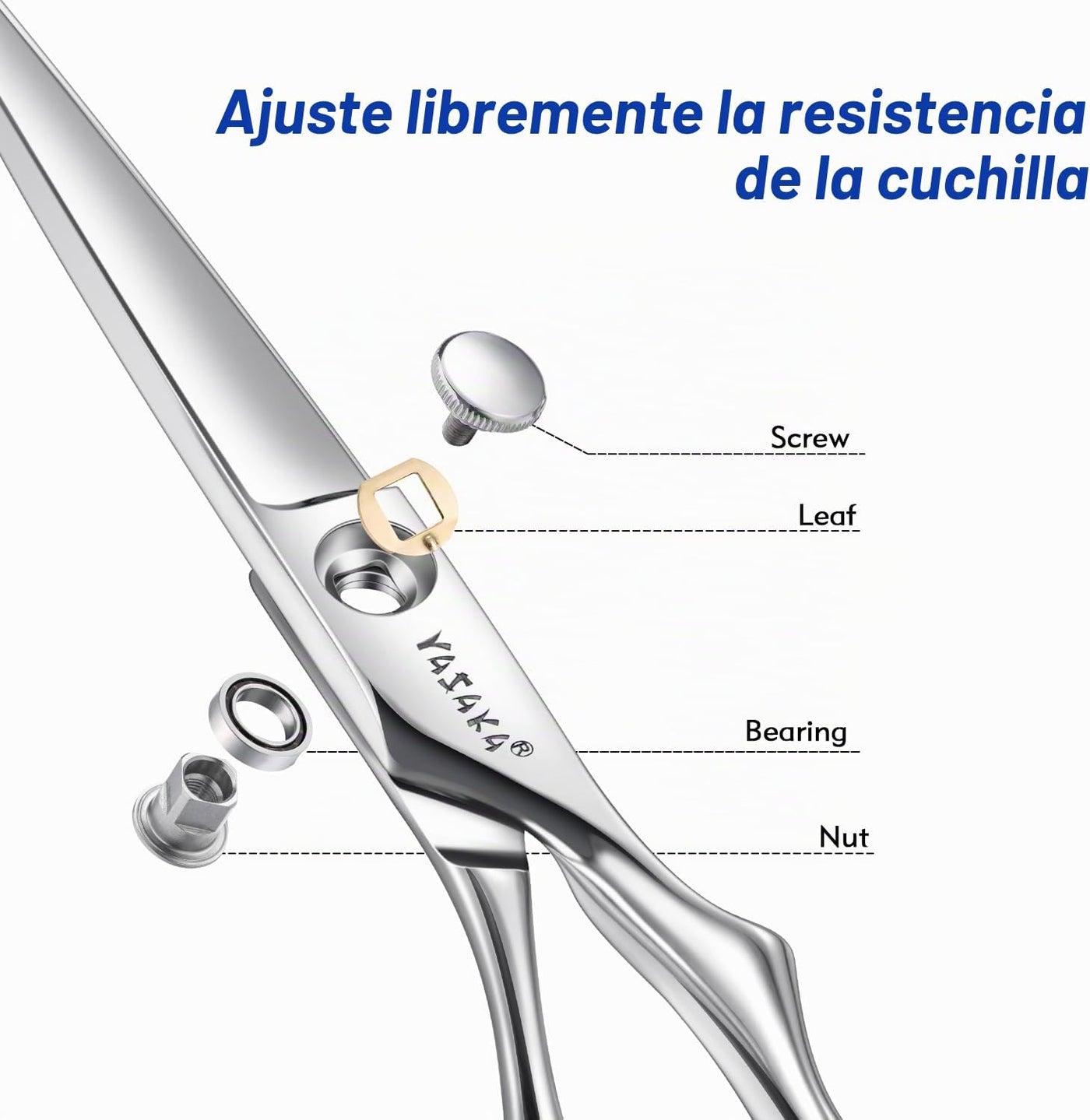 Tijeras profesionales del barbero de 6 pulgadas para el corte del p...