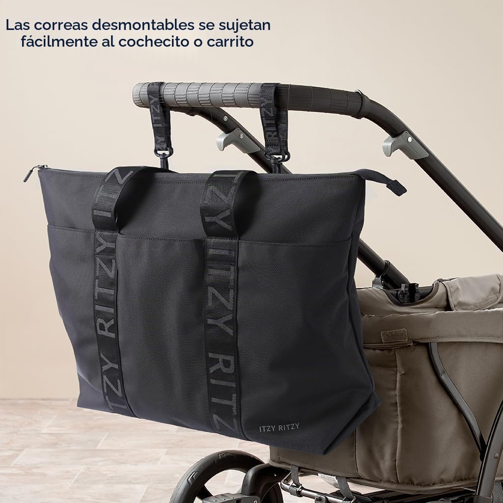 Itzy Ritzy Belong - Bolsa de pañales, bolsa ligera con 10 bolsillos...