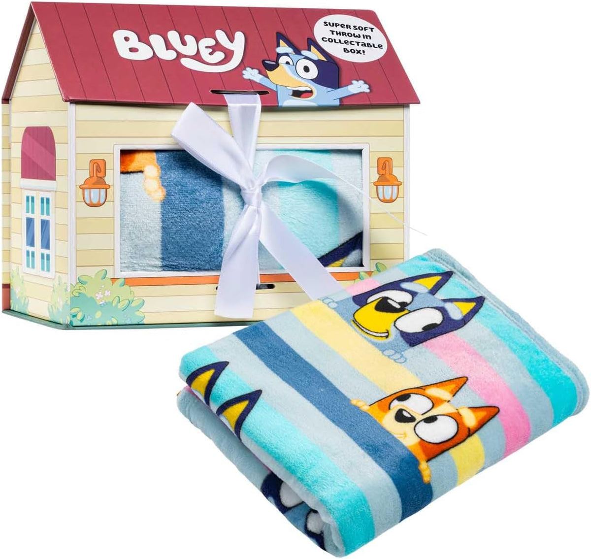 Jay Franco Manta Bluey con caja de regalo, medidas de 46 x 60 pulga...