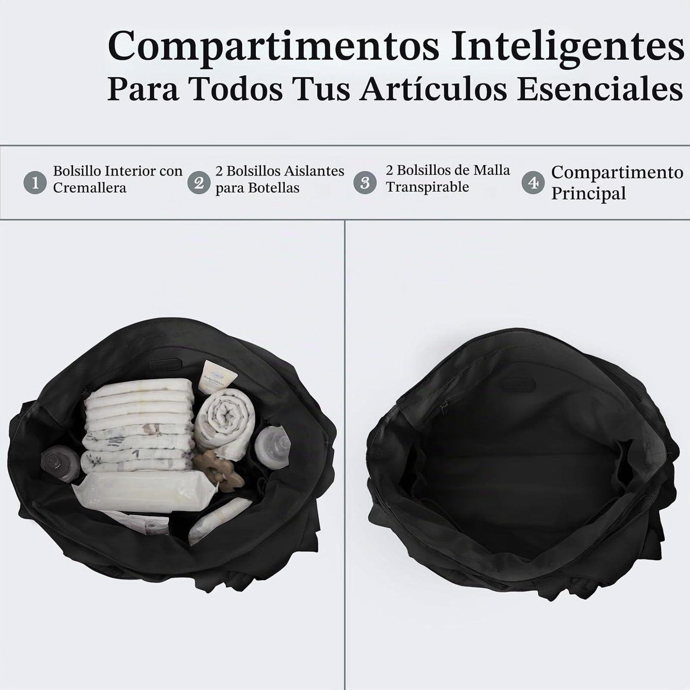 MOMINSIDE Bolsa de pañales de hospital para mujer, bolsa de bebé gr...