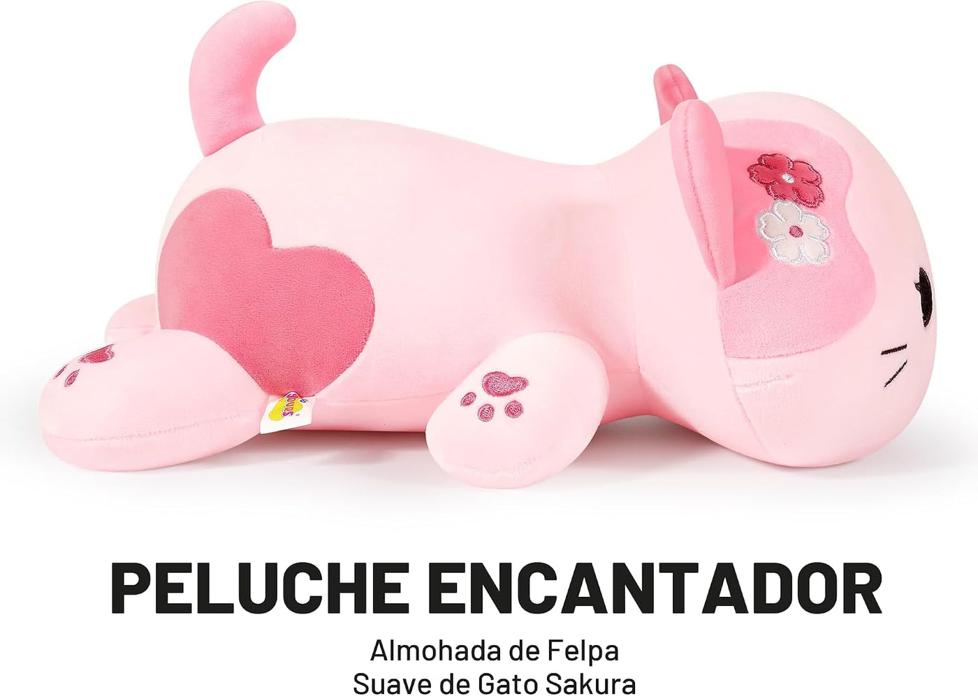 Onsoyours Sakura - Peluche original de gato de 20 pulgadas, almohad...