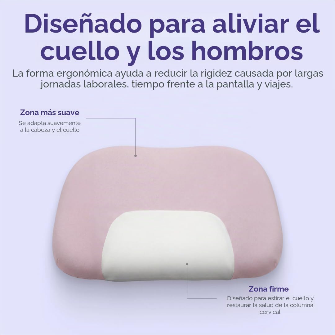 Mellow Halo - Almohada cervical para el cuello, almohada contornead...