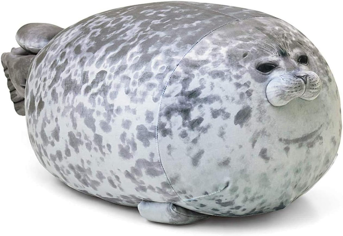 MerryXD Almohada de felpa de foca gordita, juguete de animal de fel...